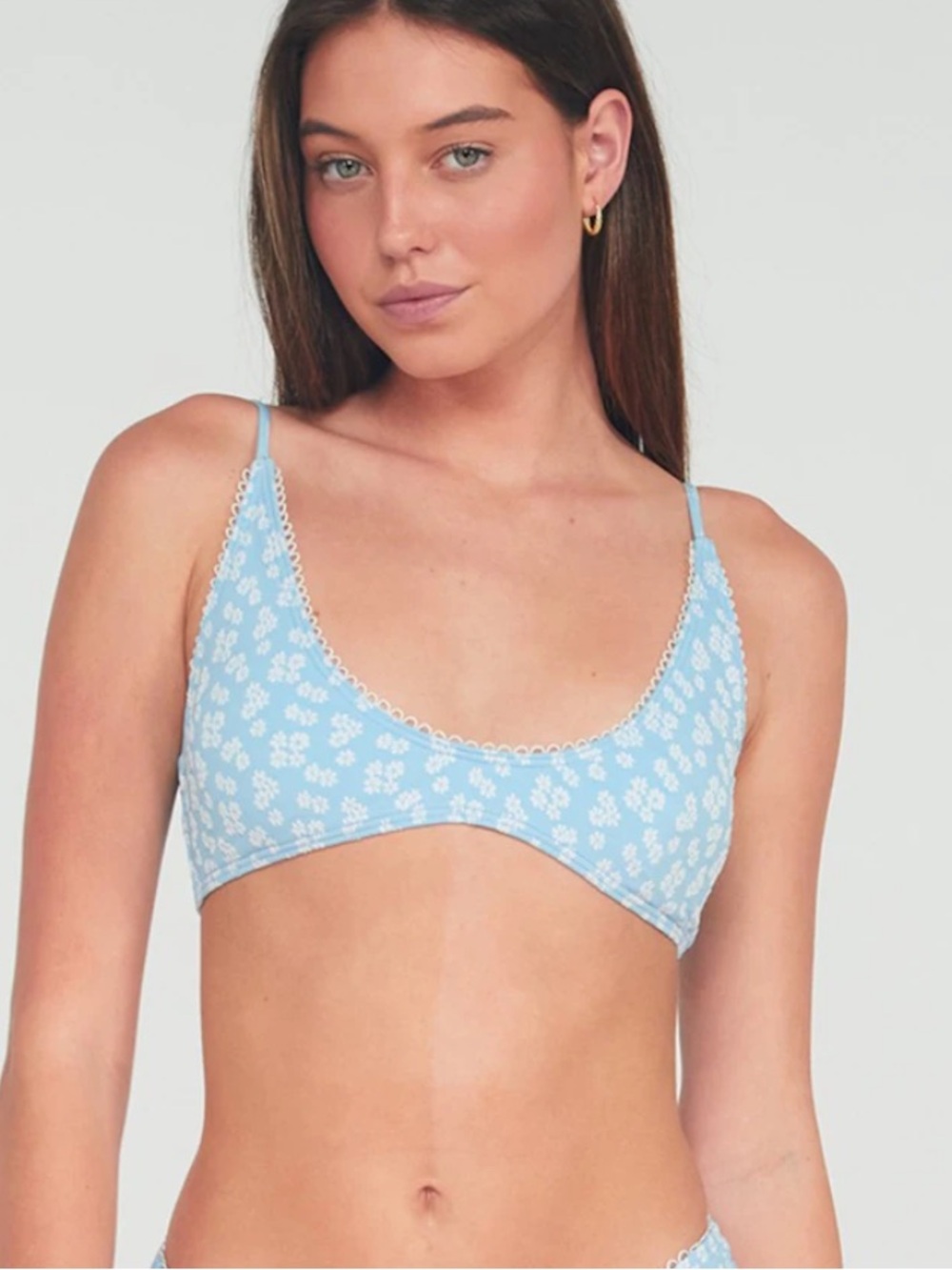NWT damsel blue floral bikini set